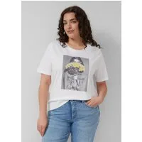 s.Oliver Kurzarmshirt T-Shirt Baumwoll-T-Shirt mit Frontprint