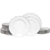 CreaTable Teller-Set Maria Theresia, Teller Set 18-tlg (18-tlg), 6 Personen, Porzellan, Traditionelle Porzellanform