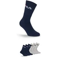 Fila Tennissocken UNISEX CREW TENNIS FULL TERRY SOCKS (6-Paar, 6 Paar) Sportsocken, flache Zehennaht