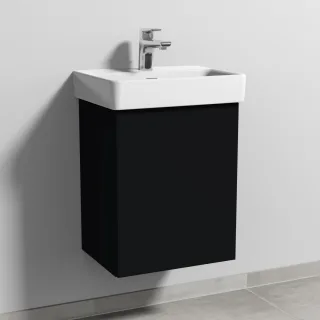 Sanipa 3way Waschtischunterbau zu Laufen Pro S Waschtisch mit 1 Tür, Schwarz-Matt SF78408