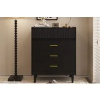 HOMAVO Kommode mit 5 Schubladen für Wohnzimmer Schlafzimmer modern & geräumig, FSC®, viel Stauraum, pflegeleicht-74 × 40 × 90 cm (B × T × H)