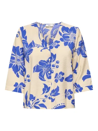 JDY - JDYTROYA CAPOTE LIFE 3/4 SHIRT WVN DIA Creme - Gr. - M