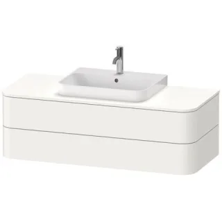 Duravit Happy D.2 Plus Konsolenwaschtischunterbau wandhängend Weiß Supermatt 1300x550x408 mm - HP496 HP496208484