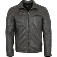 Otto Kern Lederjacke OK-504 OTTO KERN- Herren Lederjacke Lammnappa anthra