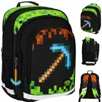 Starpak Schulrucksack Starpak Schulrucksack Pixel Green – Ergonomisch, Wasserdicht