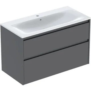Geberit Renova Plan Set Möbelwaschtisch schmaler Rand, mit Unterschrank, zwei, 504041JK1 504041JK1