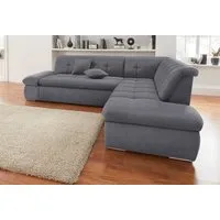 DOMO collection Ecksofa NMORIC inkl. Zierkissen 273x216x80 cm L-Form, Ottomanen-Abschluss, wahlweise mit Bettfunktion und Armlehnverstellung