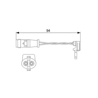 Bosch Warnkontakt f?r Bremsbel?ge Mercedes 1987474553