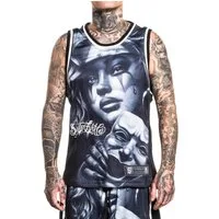 Sullen Clothing Tanktop Clowning Jersey Basketball Mesh Netz Clown Maske