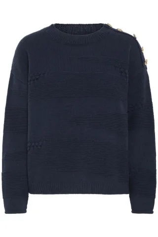 ICHI - Pullover - Ihastra blau - Gr. - M