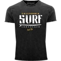 Neverless Print-Shirt Cooles Angesagtes Herren T-Shirt Vintage Shirt California Surf mit Print