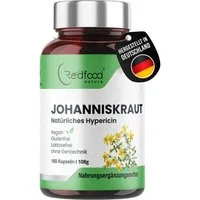Redfood Johanniskraut Extrakt 500 mg – 1,8 mg Hypericin, 180 Kapseln Kapseln, 180 er 180 St., 108 g
