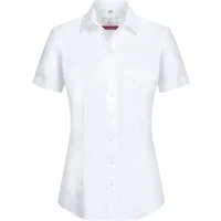 GREIFF Kurzarmbluse Greiff Corporate Bluse PREMIUM Damen OEKO TEX® Bügelfrei Weiß