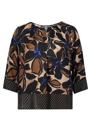 Betty Barclay - Schlupfbluse schwarz/blau - Gr. - 36