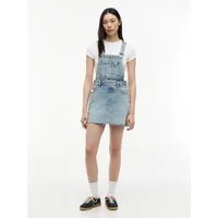 Tommy Jeans Jeanskleid DENIM DUNGAREE DRESS RWB CJ6115 Baumwollmischung
