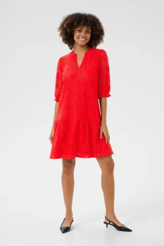 Kleid im entspannten Schnitt red