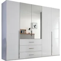 rauch Drehtürenschrank Kleiderschrank Schrank Garderobe Wäscheschrank MONTCLAR (in den Breiten 201/251/301 cm, inkl. SOFT-CLOSE-FUNKTION) mit Schubkästen und Spiegel, inkl. Wäscheeinteilung MADE IN GERMANY