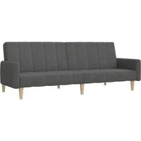 vidaXL Sofa Schlafsofa 2-Sitzer Dunkelgrau Stoff, 1 Teile