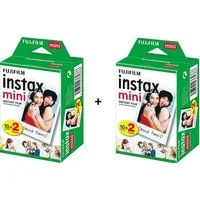 Fujitsu 2x Fujifilm Instax Mini Instant Film Doppelpack - 4x10 Aufnahmen für Sofortbildkamera