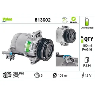 Valeo Klimakompressor Opel Astra H Zafira B 813602