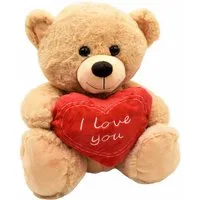 Geschenkestadl Kuscheltier Süßer Teddybär mit Herz „I love you“ – sagt mehr als tausend Worte (1-St., Plüschtier mit Herz)