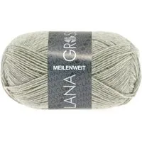 LANA GROSSA MEILENWEIT 50 g UNI Häkelwolle, 210 m (4-fach Sockenwolle mit 80 % Schurwolle), 50 g