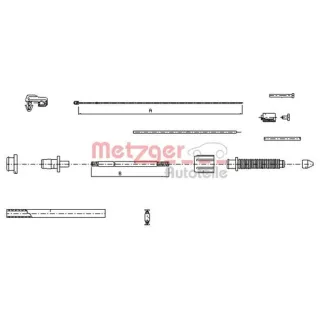 Metzger Gaszug Renault 19 Clio Espace Kangoo Safrane Twingo