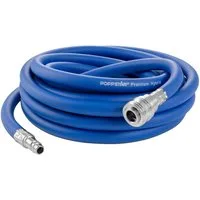 Poppstar Druckluftschlauch Premium Hybrid PVC mit Gewebeeinlage, (Innendurchmesser 9,2mm) mit Schnellkupplungen, bis 20 bar
