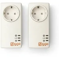 FADEDA Powerline Adapter 2er-Set, 1000 MBit/s (2x Kabel-Einspeiser / Sender) Netzwerk-Adapter Typ E+F Stecker zu Schutzkontakt Typ: F / Schutzkontakt Typ: E, GIGABIT LAN-ANSCHLUSS: 1000 MBit/s Highspeed-Port an jedem Adapter