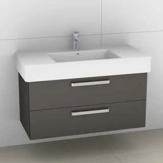Artiqua 411 Waschtischunterschrank für Vero 032910 Stahlgrau Metallic, 411-WU2L-D08-7141-88 411-WU2L-D08-7141-88