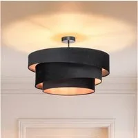 Lindby Deckenleuchten Jusari, Schwarz IP20, 3 x 60 W