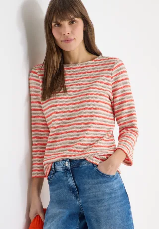 Cecil 3/4 Arm-Pullover mit Multicolor-Streifen