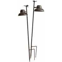 Mirabeau LED Laterne Solar-Laterne 2er Set Ivexil antikbraun
