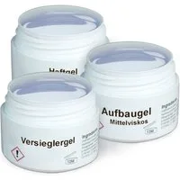 GS-Nails UV-Gel Set 3 x 5ml klar, Mit Gilbschutz
