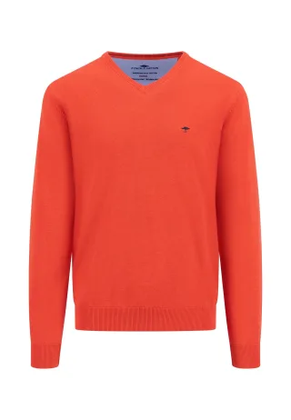 FYNCH-HATTON - V-Neck, Superfine poppy red - Gr. - L