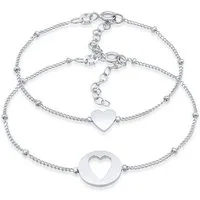 Elli Schmuckset Herz Liebe Cut Out Mutter Kind Set 925 Silber, Herz