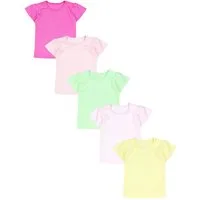 TupTam T-Shirt TupTam Baby Mädchen Kurzarm T-Shirt Gemustert Bunt 5er Set