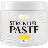 Creative Deco Malpaste Strukturpaste 1 kg Weiße Spachtelmasse für Acrylmalerei Modellierpaste