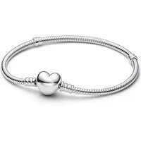 PANDACHARMS Charm-Armband Charm Armband mit Herzverschluss, 925er Sterling Silber, Länge 16-21cm