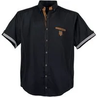 Lavecchia Kurzarmhemd Lavecchia Herren Kurzarmhemd 1128 (Dark-Black, 5XL) modisches & zeitloses Herrenhemd