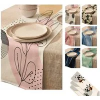 LIVINA HOME Tischläufer Premium Tischdecke abwaschbar, Tischband, moderne Leinenoptik Decke, Tischtuch, Gartentischdecke, Tafeltuch, Oster Deals Sale!