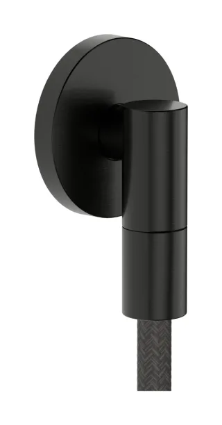 Hansgrohe Wandanschluss FixFit Fine S mit Rückflussverhinderer brushed black chrome , 28882340 28882340