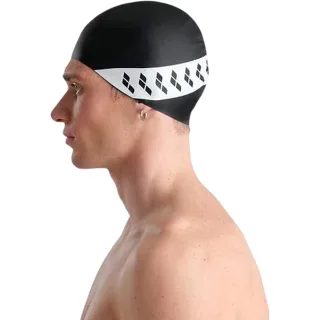 Arena - Schwimmkappe für Herren/Damen Unisex, Logo (Schwarz)