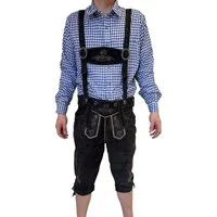 Dretaild Trachtenlederhose Premium Lederhose Herren Tracht Kneelength