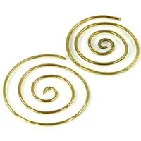 Guru-Shop Paar Ohrhänger Tribalohrringe aus Messing 4 cm, Ethnoohrringe,..