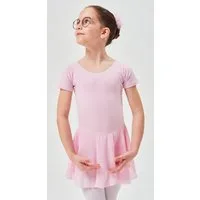 tanzmuster Chiffonkleid Ballettkleid Lucy mit kurzen Ärmeln Mädchen Ballettbody mit Chiffon Röckchen