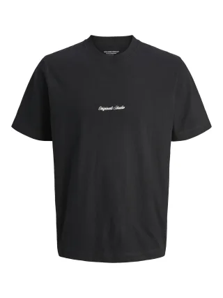 JACK&JONES - JORNORREBRO EMB TEE SS CREW NECK NOOS Black - Gr. - S