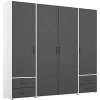 rauch Drehtürenschrank Kleiderschrank Schrank Garderobe Wäscheschrank VOYAGER (in 3 verschiedenen Ausstattungen BASIC/CLASSIC/PREMIUM) mit 2 modernen Griffvarianten, mit Außenschubladen MADE IN GERMANY