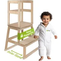 BOMI Stehhilfe Montessori Lernturm Swubi (sicherer Tritthocker, Lernturm für Kinder, 1 St), Montessori Kinder Schemel Kinderhocker aus Holz