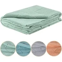 Babydecke Baumwolle (Bio) XXL (75x100 cm) Mädchen + Junge, Kuscheldecke Baby, furora BABY